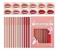 Ensemble De Contour Des Lèvres | 12 Pièces Rouge À Lèvres Résistant À L'Eau Très Pigmenté | Kit Crayon À Non Adhérent | Pour Femmes Et Filles Cosplay Et Beauté