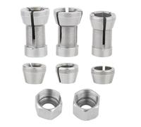Ensemble De Conversion Collèges Routeur Taille Adaptateurs En Acier En Carbone 6 À 8 Mm Pour Les Outils Trim Et Machines À Bois