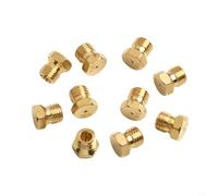Ensemble de conversion d'injecteur de propane thermique avec 10 buses de brûleur à gaz en laiton M6 x 0,75 filetage 0,85 mm trou de 0,85 mm compatible avec buse d'injection de gaz basse pression