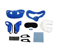 Ensemble de coques de protection en silicone pour Meta, design 7 en 1 avec plaquettes de nez anti-fuite et accessoires de rechange, résistantes aux rayures et confortables (bleu)