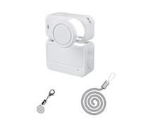 Ensemble de coques de protection pour caméra d'action DJI OSMO NANO - Coque en silicone avec capuchon d'objectif et lanière - Accessoires de protection pour caméra de sport (gris)