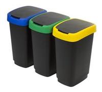 Ensemble de corbeilles de tri Rotho Twist 3x25L G