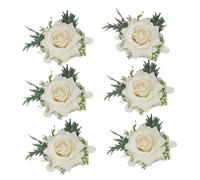 Ensemble De Corsage De Mariage Élégant Et De Fleurs De Poignet Pour Mariée Demoiselle D'honneur Garçons D'honneur Événement Formel Accessoires De Boutonnière Florale En Soie Accessoires Floraux