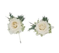 Ensemble De Corsage De Mariage Élégant Et De Fleurs De Poignet Pour Mariée Demoiselle D'honneur Garçons D'honneur Événement Formel Accessoires De Boutonnière Florale En Soie Accessoires Floraux