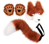 Ensemble de cosplay Wolf - Accessoires pour animaux artificiels, costume à thème, ensemble de tenues de personnages créatifs, concept visuel de performance fantastique | pour fête Carnaval Noël Jeu de