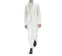 Ensemble de costume 2 pièces pour homme avec pantalon de transport quotidien et fête sociale de couleur unie, comme sur l'image, M