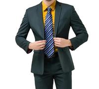 Ensemble De Costume 3 Pièces pour Hommes Coupe Cintrée Business Un Bouton Veste Solide Gilet Pantalon Costume De Mariage 2 Pcs Set EN8 M