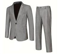 Ensemble de costume à paillettes pour homme - Tenue disco des années 80 - En métal - Paillettes - 2 pièces - Tenue disco - Pour fête, carnaval, déguisement, boule disco, mariage, fête à thème, O
