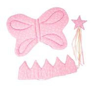 Ensemble de costume Ailerons papillon en fleurs avec monarque chapelet chêne, bâton de conjuration féminin, jeu de rôle créatif, non toxique pour enfants, Hobgoblin Ailerons Chapelet Stick, a