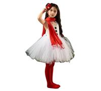 Ensemble de Costume d'ange en Tissu Doux pour Enfant, Jupe de Jeu de rôle avec Ailes et Accessoires, Parfait pour Spectacle sur scène et fêtes déguisées, Quatre pièces élégantes et Amples, Tailles
