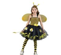 Ensemble de Costume d'ange Européen pour Fille Jupe à Volants Tenue de Scène Cinq Pièces Confortable et Tendance (Yellow, 2-3 Years)