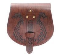 Ensemble de costume de Renaissances avec pochettes, sac banane, sac banane, accessoires de costume d'Halloween pour femme et homme, ceinture de renaissance, porte-monnaie, marron