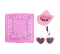 Ensemble de costume de sculpture d'oie - Ensemble de costume de statue d'oie - Ensemble tendance multifonctionnel pour petit animal comprenant un chapeau, une écharpe, des lunettes pour terrasse, cour