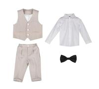 Ensemble de Costume Garçon 4 Pièces - Smoking, Tenue d'Honneur, Vêtements de Baptême, Soirée, Mariage, Cérémonie et Fête Pour Enfants et Bébés