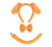Ensemble de costume pour chien comprenant un bandeau, une queue, un nez, un nœud papillon, une jupe pour Halloween, un costume de cosplay pour enfant et adulte