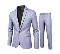 Ensemble De Costume Slim Fit pour Homme avec Revers Cranté Simple Boutonnage DéContracté Deux PièCes Blazer Pantalon pour Voyage Mariage