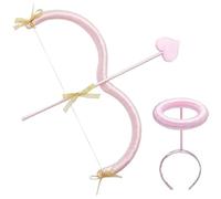 Ensemble de Costumes avec Arc et Flèche de Cupidon,Kit de Halo et d'arc d'ange de Cupidon Adulte Flèches Accessoires de Costume de Cupidon pour la Saint-Valentin Anniversaire de - Rose Taille Unique