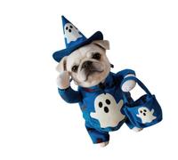 Ensemble de Costumes d ' Halloween pour Chiens, M | Tenue lumineuse pour animal de compagnie avec chapeau pointu et assorti pour habiller des photos et s ' amuser