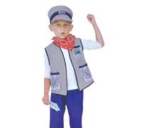 Ensemble de Costumes de conducteur de Train pour - Tenue de Jeu de Simulation, kit d'uniforme de Jeu de rôle | Robe de en Polyester pour 3-8 Ans, 80-120cm, Comprend Une Veste, Un Pantalon