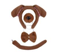 Ensemble de costumes de queue pour chien de 4 - Kit de costumes de robe pour chien réglable | Cosplay confortable de chiots de chiot confortable et coiffe pour, femmes, adultes | pour fête,