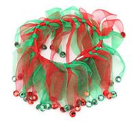 Ensemble de Costumes de Robe de Poulet |Col réglable Rouge et Vert avec Jupe Festive |Saison des fêtes/Noël/Décoration de volaille printanière |Accessoire Photo pour Poules et (One Size)