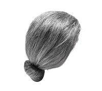 Ensemble de costumes de vieille dame - Perruque grand-mère grise et lunettes rectangulaires dorées, ensemble grand-mère pour femmes et filles