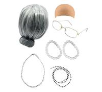 Ensemble de costumes Old Lady - 100 Days of School Old Lady Costume Set, Ensemble de costume de grand-mère, costume fantaisie vieille dame pour fille