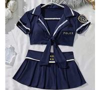 Ensemble de costumes pour jeux de rôle : uniforme d'hôtesse de l'air, uniforme, uniforme d'étudiante kawaii, tenue de spectacle pour la Saint-Valentin/Noël en boîte de nuit, ensemble de costume pour f