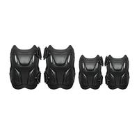 Ensemble de coudières et genouillères pour jeunes et adultes équipement de protection anti-collision et anti-chute pour motocross sports de plein air respirant coque rigide pour VTT,Black Set-One Size