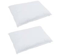 Ensemble de couette 240 x 200 cm en microfibre blanche avec un duvet matelassé pour l'hiver. Design avec coutures en boîte. Inclus : 1 ou 2 oreillers. Tissu en coton tout doux. Ambiance cosy. Style mo