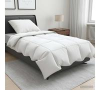 Ensemble de couette 90 % en duvet d’oie FULDA 2 pc Blanc Textiles lit vidaXL vid