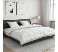 Ensemble de couette et d'oreiller 3 pièces Blanc Laine Duvet Oreillers vidaXL vi