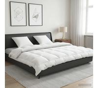 Ensemble de couette et d'oreiller 3 pièces Blanc Laine Duvet Oreillers vidaXL vi