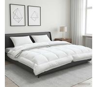 Ensemble de couette et d'oreiller 3 pièces Blanc Laine Duvet Oreillers vidaXL vi