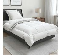 Ensemble de couette et d'oreiller 3 pièces Blanc Laine Duvet Oreillers vidaXL vi