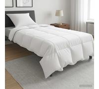 Ensemble de couette et oreillers de lit 2 pièces Blanc Duvet Oreiller vidaXL vid