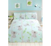 Ensemble de Couette Simple - RAPPORT - Koala Fun - Bleu Aqua - Motif Koalas - Lavable en Machine