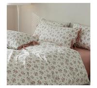 Ensemble de Couette TFBHL Flower Flower Imprimé Ensemble de literie en Coton Doux 4 pièces Ensemble de Lits - Couvre-Couvre-Coquette d'ensemble de Couverture de Couette (Couleur: H, Taille: Reine)