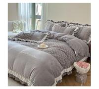 Ensemble de Couette TFBHL Prince de Fleurs Ensemble de Couvercle de Couette 4 pièces Set Ruffles Liber Sheet Sceau d'oreiller de Couverture de Couette (Couleur: G, Taille: Queen)