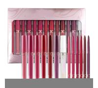 Ensemble De Couleurs Pour Les Lèvres - Collection 6+7 Gloss And Liner | Aqueux, Non Collant, Imperméable | Maquillage Pour Les Lèvres Longue Durée | Nuances Pigmentées Lisses, Kit De Beauté Cosmétique