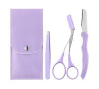 Ensemble de coupe de sourcils, ciseaux de toilettage pour sourcils | Ensemble de rasage pour barbe façonnant les sourcils,Kit de toilettage pour coupe des sourcils avec sac de rangement pour femmes et