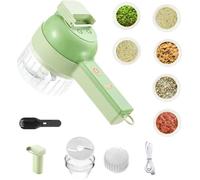Ensemble de Coupe-légumes électrique Portatif 4 en 1, Mini Broyeur électrique, Mini sans Fil électrique ail Boue Masher ail Hachoir
