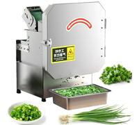 Ensemble de coupe-légumes électrique - Robot commercial et alimentaire pour poivre, oignons verts, oignons, coriandre, poireaux, gingembre , haricots, céleri