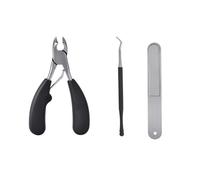 Ensemble de coupe-ongles 3 pièces avec coupe-ongles et lime à ongles Multicolore