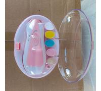 Ensemble De Coupe-Ongles Électrique Anti-Clip Pour Bébé,Aiguiseur D'ongles Pour Enfants,Soins Pour Bébé,6 En 1 - Type Rose