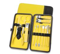 Ensemble de coupe-ongles portables pour hommes et femmes, pince à nez d'aigle, jaune 15, ensemble de pièces