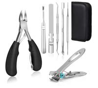 Ensemble de coupe-ongles professionnels pour pieds et pieds, coupe-ongles épais et incarnés, pour hommes et personnes âgées, coupe-ongles de pédicure, outils pour ongles, ensemble noir, C
