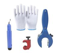 Ensemble de coupe-tubes à cliquet pour espace restreint de 0,6 cm à 2,8 cm - Coupe-tuyau en cuivre et aluminium - Comprend des gants, des cliquets et des ciseaux