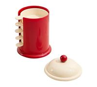 Ensemble de Coupelles à Sauce en Pp, Cinq Bols Empilables avec Couvercle | Rouge, Structure Compacte à Compartiments, Usage Restaurant Cuisine, pour Condiments et Fruits