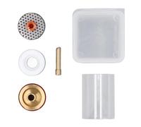 Ensemble de coupelles en verre pour torche de soudage TIG, 5 pièces, connecteur de pince d'électrode en laiton durable, couvercle avant en PTFE pour torches WP-17, WP-18, WP-26